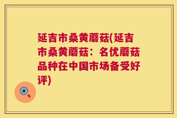 延吉市桑黄蘑菇(延吉市桑黄蘑菇:名优蘑菇品种在中国市场备受好评) 延吉市桑黄蘑菇(延吉市桑黄蘑菇:名优蘑菇品种在中国市场备受好评)