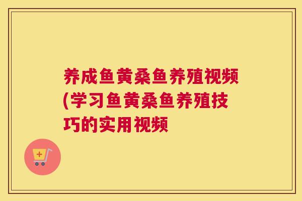 养成鱼黄桑鱼养殖视频(学习鱼黄桑鱼养殖技巧的实用视频 养成鱼黄桑鱼养殖视频(学习鱼黄桑鱼养殖技巧的实用视频
