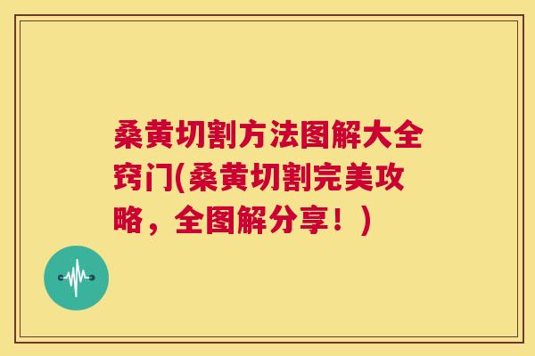 桑黄切割方法图解大全窍门(桑黄切割完美攻略,全图解分享!) 桑黄切割方法图解大全窍门(桑黄切割完美攻略,全图解分享!)