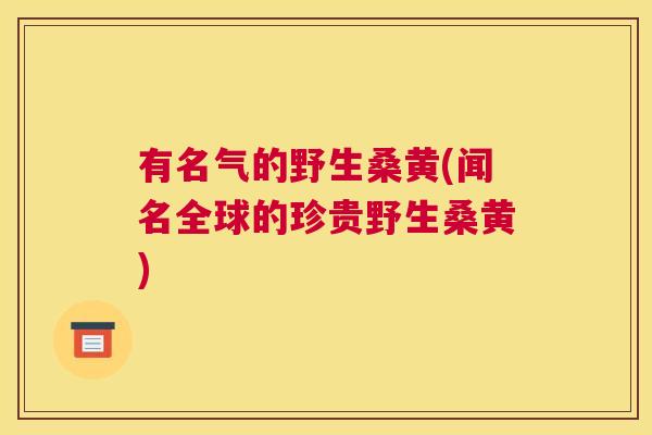 有名气的野生桑黄(闻名全球的珍贵野生桑黄) 有名气的野生桑黄(闻名全球的珍贵野生桑黄)