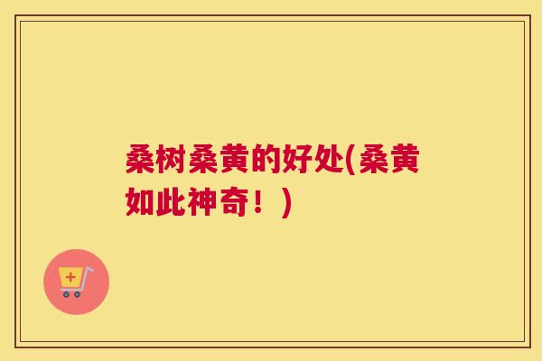 桑树桑黄的好处(桑黄如此神奇!) 桑树桑黄的好处(桑黄如此神奇!)