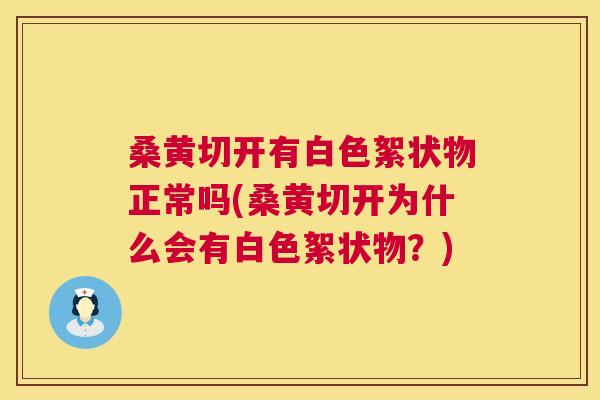 桑黄切开有白色絮状物正常吗(桑黄切开为什么会有白色絮状物?) 桑黄切开有白色絮状物正常吗(桑黄切开为什么会有白色絮状物?)