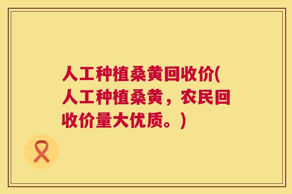 人工种植桑黄回收价(人工种植桑黄,农民回收价量大优质。) 人工种植桑黄回收价(人工种植桑黄,农民回收价量大优质。)