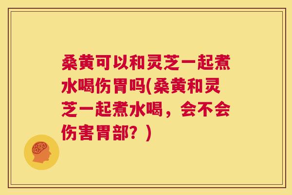 桑黄可以和灵芝一起煮水喝伤胃吗(桑黄和灵芝一起煮水喝,会不会伤害胃部?) 桑黄可以和灵芝一起煮水喝伤胃吗(桑黄和灵芝一起煮水喝,会不会伤害胃部?)
