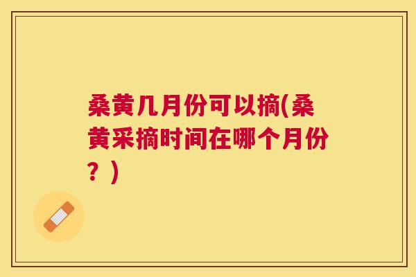 桑黄几月份可以摘(桑黄采摘时间在哪个月份?) 桑黄几月份可以摘(桑黄采摘时间在哪个月份?)