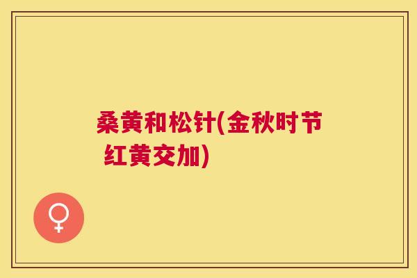 桑黄和松针(金秋时节 红黄交加) 桑黄和松针(金秋时节 红黄交加)