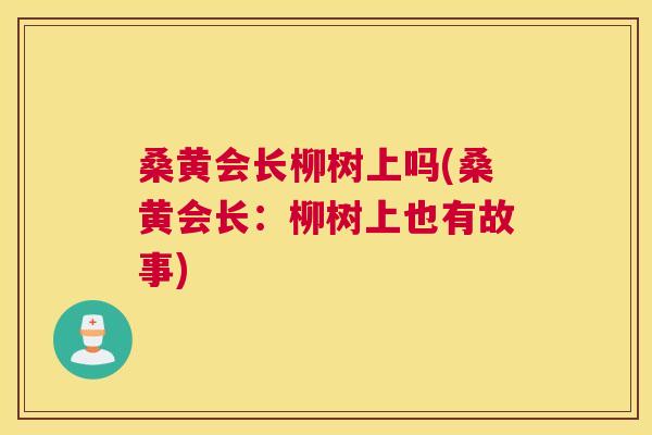 桑黄会长柳树上吗(桑黄会长:柳树上也有故事) 桑黄会长柳树上吗(桑黄会长:柳树上也有故事)