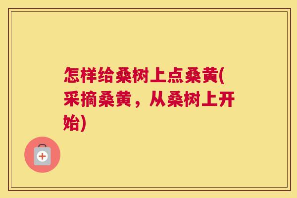 怎样给桑树上点桑黄(采摘桑黄,从桑树上开始) 怎样给桑树上点桑黄(采摘桑黄,从桑树上开始)