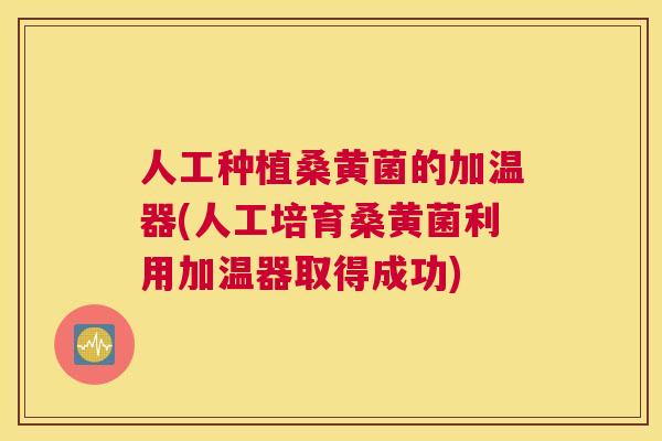 人工种植桑黄菌的加温器(人工培育桑黄菌利用加温器取得成功) 人工种植桑黄菌的加温器(人工培育桑黄菌利用加温器取得成功)