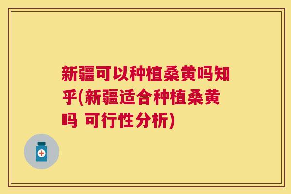 新疆可以种植桑黄吗知乎(新疆适合种植桑黄吗 可行性分析) 新疆可以种植桑黄吗知乎(新疆适合种植桑黄吗 可行性分析)