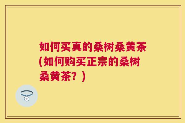 如何买真的桑树桑黄茶(如何购买正宗的桑树桑黄茶?) 如何买真的桑树桑黄茶(如何购买正宗的桑树桑黄茶?)
