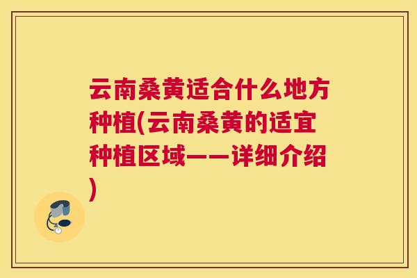 云南桑黄适合什么地方种植(云南桑黄的适宜种植区域——详细介绍) 云南桑黄适合什么地方种植(云南桑黄的适宜种植区域——详细介绍)