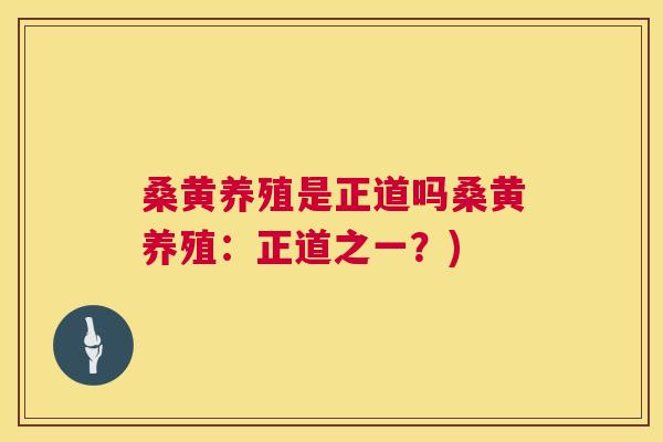 桑黄养殖是正道吗桑黄养殖:正道之一?) 桑黄养殖是正道吗桑黄养殖:正道之一?)
