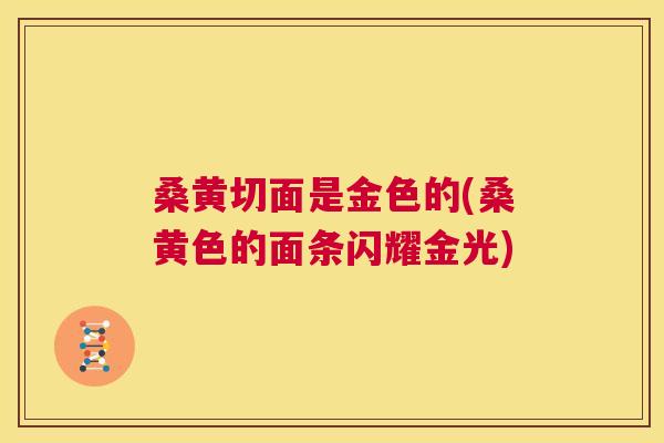 桑黄切面是金色的(桑黄色的面条闪耀金光) 桑黄切面是金色的(桑黄色的面条闪耀金光)