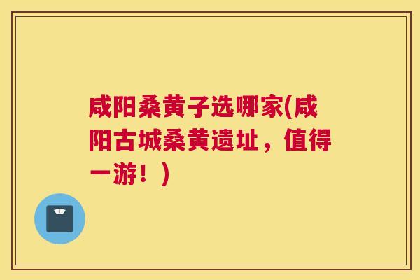 咸阳桑黄子选哪家(咸阳古城桑黄遗址,值得一游!) 咸阳桑黄子选哪家(咸阳古城桑黄遗址,值得一游!)