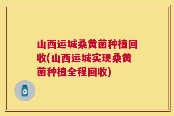 山西运城桑黄菌种植回收(山西运城实现桑黄菌种植全程回收) 山西运城桑黄菌种植回收(山西运城实现桑黄菌种植全程回收)