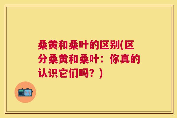 桑黄和桑叶的区别(区分桑黄和桑叶:你真的认识它们吗?) 桑黄和桑叶的区别(区分桑黄和桑叶:你真的认识它们吗?)