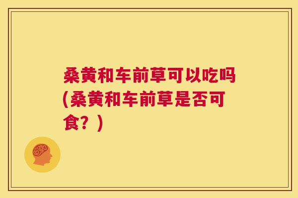 桑黄和车前草可以吃吗(桑黄和车前草是否可食?) 桑黄和车前草可以吃吗(桑黄和车前草是否可食?)