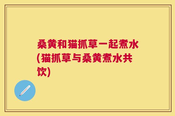 桑黄和猫抓草一起煮水(猫抓草与桑黄煮水共饮) 桑黄和猫抓草一起煮水(猫抓草与桑黄煮水共饮)