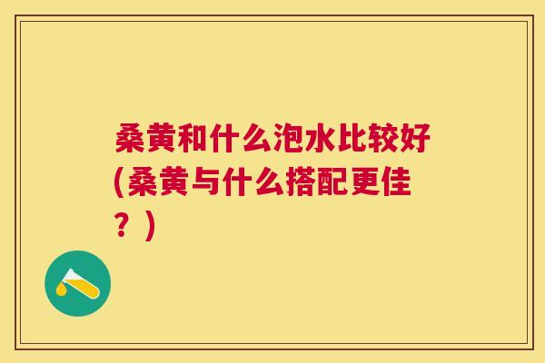 桑黄和什么泡水比较好(桑黄与什么搭配更佳?) 桑黄和什么泡水比较好(桑黄与什么搭配更佳?)