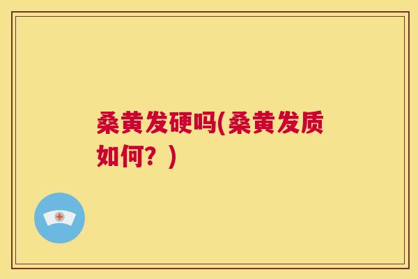 桑黄发硬吗(桑黄发质如何?) 桑黄发硬吗(桑黄发质如何?)