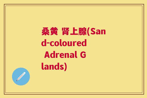 桑黄 上腺(Sand-coloured Adrenal Glands) 桑黄 上腺(Sand-coloured Adrenal Glands)