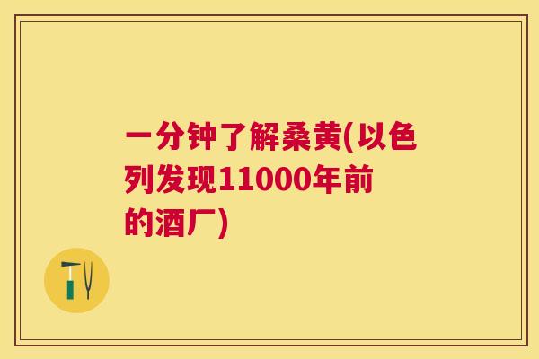 一分钟了解桑黄(以色列发现11000年前的酒厂) 一分钟了解桑黄(以色列发现11000年前的酒厂)