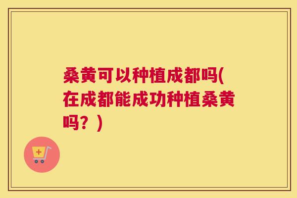 桑黄可以种植成都吗(在成都能成功种植桑黄吗?) 桑黄可以种植成都吗(在成都能成功种植桑黄吗?)