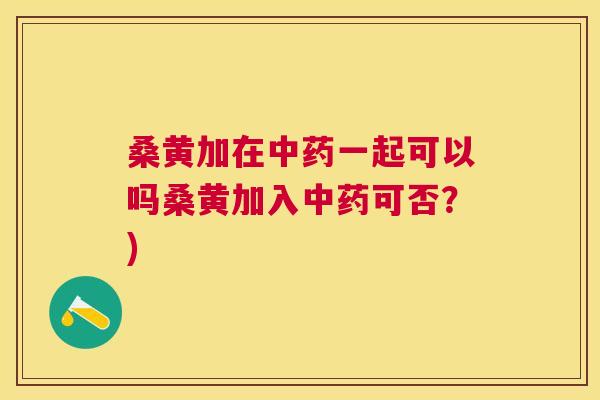 桑黄加在一起可以吗桑黄加入可否?) 桑黄加在一起可以吗桑黄加入可否?)