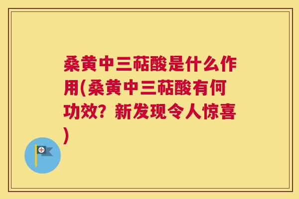 桑黄中三萜酸是什么作用(桑黄中三萜酸有何功效？新发现令人惊喜)