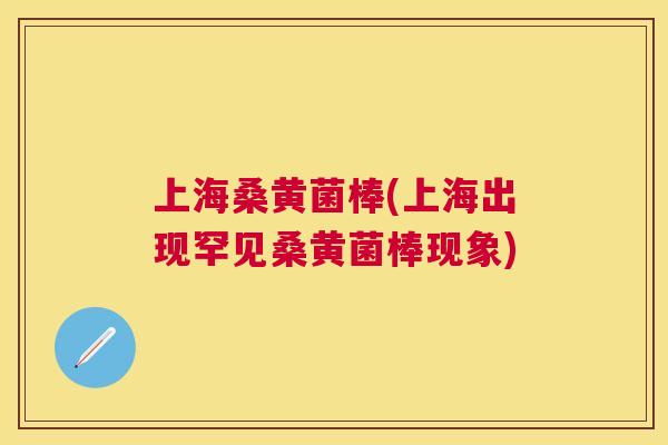 上海桑黄菌棒(上海出现罕见桑黄菌棒现象) 上海桑黄菌棒(上海出现罕见桑黄菌棒现象)