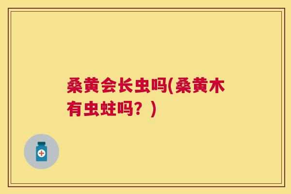 桑黄会长虫吗(桑黄木有虫蛀吗?) 桑黄会长虫吗(桑黄木有虫蛀吗?)