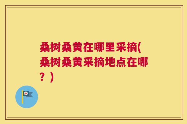 桑树桑黄在哪里采摘(桑树桑黄采摘地点在哪?) 桑树桑黄在哪里采摘(桑树桑黄采摘地点在哪?)