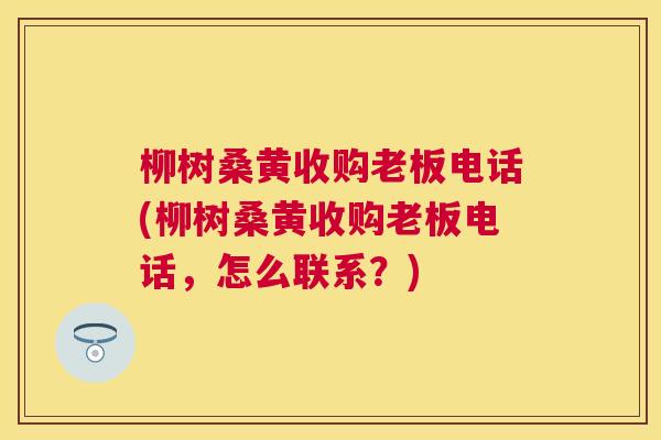 柳树桑黄收购老板电话(柳树桑黄收购老板电话,怎么联系?) 柳树桑黄收购老板电话(柳树桑黄收购老板电话,怎么联系?)