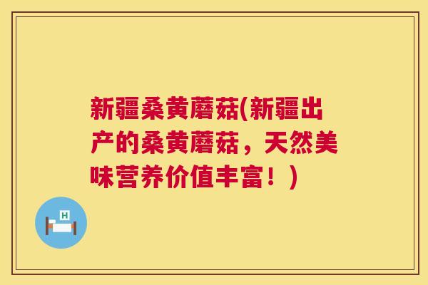 新疆桑黄蘑菇(新疆出产的桑黄蘑菇,天然美味营养价值丰富!) 新疆桑黄蘑菇(新疆出产的桑黄蘑菇,天然美味营养价值丰富!)