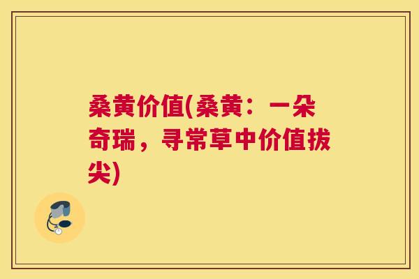 桑黄价值(桑黄:一朵奇瑞,寻常草中价值拔尖) 桑黄价值(桑黄:一朵奇瑞,寻常草中价值拔尖)