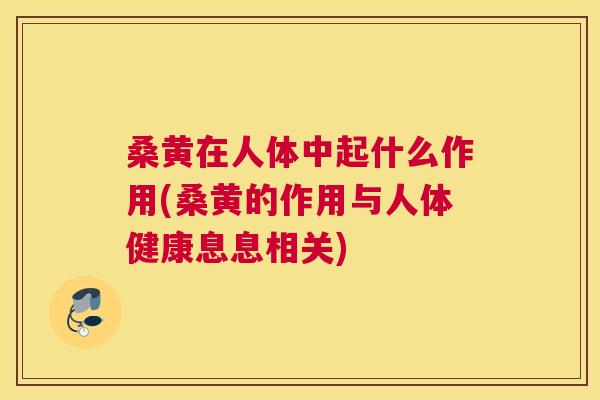 桑黄在人体中起什么作用(桑黄的作用与人体健康息息相关) 桑黄在人体中起什么作用(桑黄的作用与人体健康息息相关)