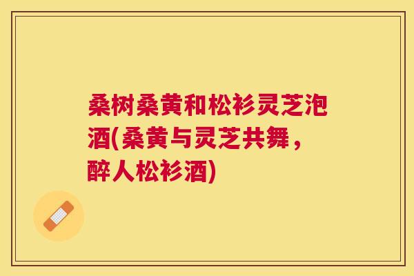 桑树桑黄和松衫灵芝泡酒(桑黄与灵芝共舞,醉人松衫酒) 桑树桑黄和松衫灵芝泡酒(桑黄与灵芝共舞,醉人松衫酒)