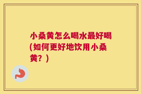小桑黄怎么喝水好喝(如何更好地饮用小桑黄？)