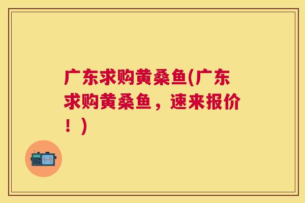 广东求购黄桑鱼(广东求购黄桑鱼,速来报价!) 广东求购黄桑鱼(广东求购黄桑鱼,速来报价!)