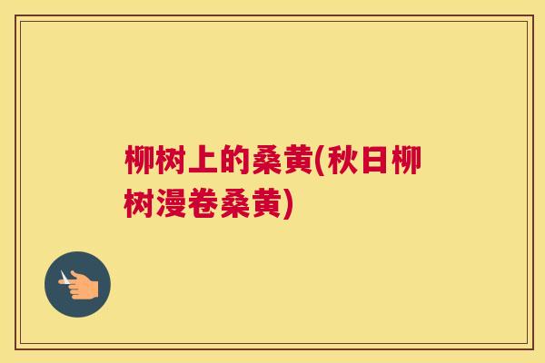 柳树上的桑黄(秋日柳树漫卷桑黄) 柳树上的桑黄(秋日柳树漫卷桑黄)
