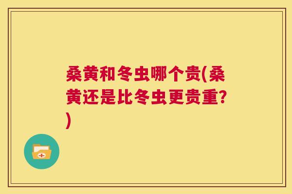 桑黄和冬虫哪个贵(桑黄还是比冬虫更贵重?) 桑黄和冬虫哪个贵(桑黄还是比冬虫更贵重?)