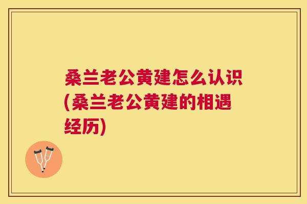 桑兰老公黄建怎么认识(桑兰老公黄建的相遇经历) 桑兰老公黄建怎么认识(桑兰老公黄建的相遇经历)