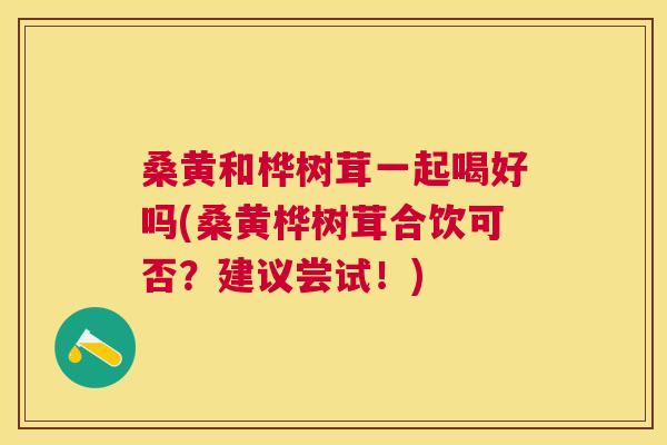 桑黄和桦树茸一起喝好吗(桑黄桦树茸合饮可否?建议尝试!) 桑黄和桦树茸一起喝好吗(桑黄桦树茸合饮可否?建议尝试!)
