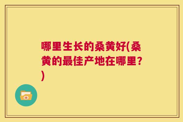哪里生长的桑黄好(桑黄的佳产地在哪里?) 哪里生长的桑黄好(桑黄的佳产地在哪里?)