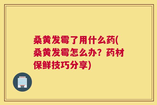 桑黄发霉了用什么药(桑黄发霉怎么办?药材保鲜技巧分享) 桑黄发霉了用什么药(桑黄发霉怎么办?药材保鲜技巧分享)
