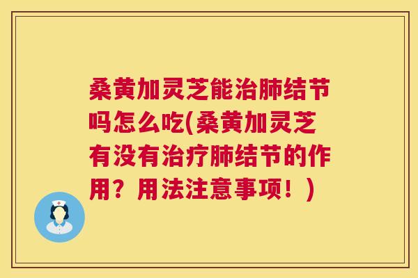 桑黄加灵芝能结节吗怎么吃(桑黄加灵芝有没有结节的作用?用法注意事项!) 桑黄加灵芝能结节吗怎么吃(桑黄加灵芝有没有结节的作用?用法注意事项!)