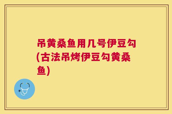 吊黄桑鱼用几号伊豆勾(古法吊烤伊豆勾黄桑鱼) 吊黄桑鱼用几号伊豆勾(古法吊烤伊豆勾黄桑鱼)