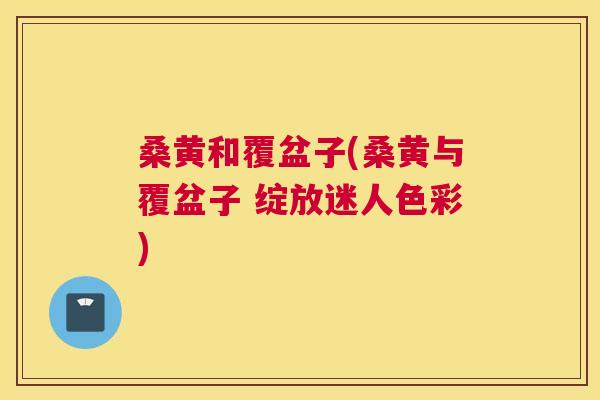 桑黄和覆盆子(桑黄与覆盆子 绽放迷人色彩) 桑黄和覆盆子(桑黄与覆盆子 绽放迷人色彩)