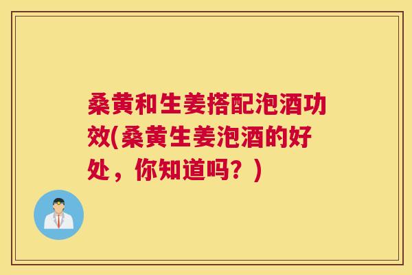 桑黄和生姜搭配泡酒功效(桑黄生姜泡酒的好处,你知道吗?) 桑黄和生姜搭配泡酒功效(桑黄生姜泡酒的好处,你知道吗?)